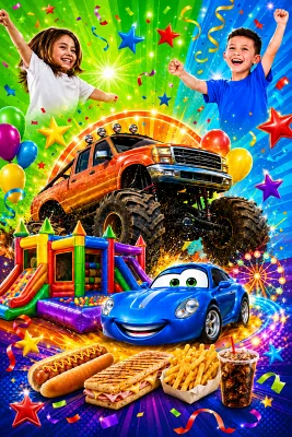 fun zone, bapteme monster truck